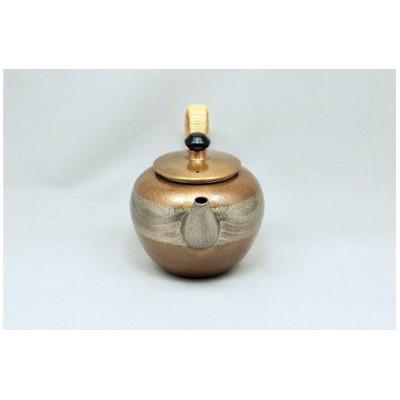 ふるさと納税 燕市 銅製急須なつめ形 帯織文 素銅金(1点) |  | 01