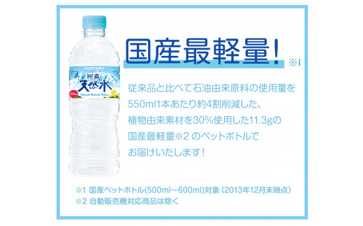 サントリー熊本工場製造 阿蘇の天然水 550mlペット (550ml×24本) 《30日以内に出荷予定(土日祝除く)》---sm_asoten_30d_23_14500_13200ml---