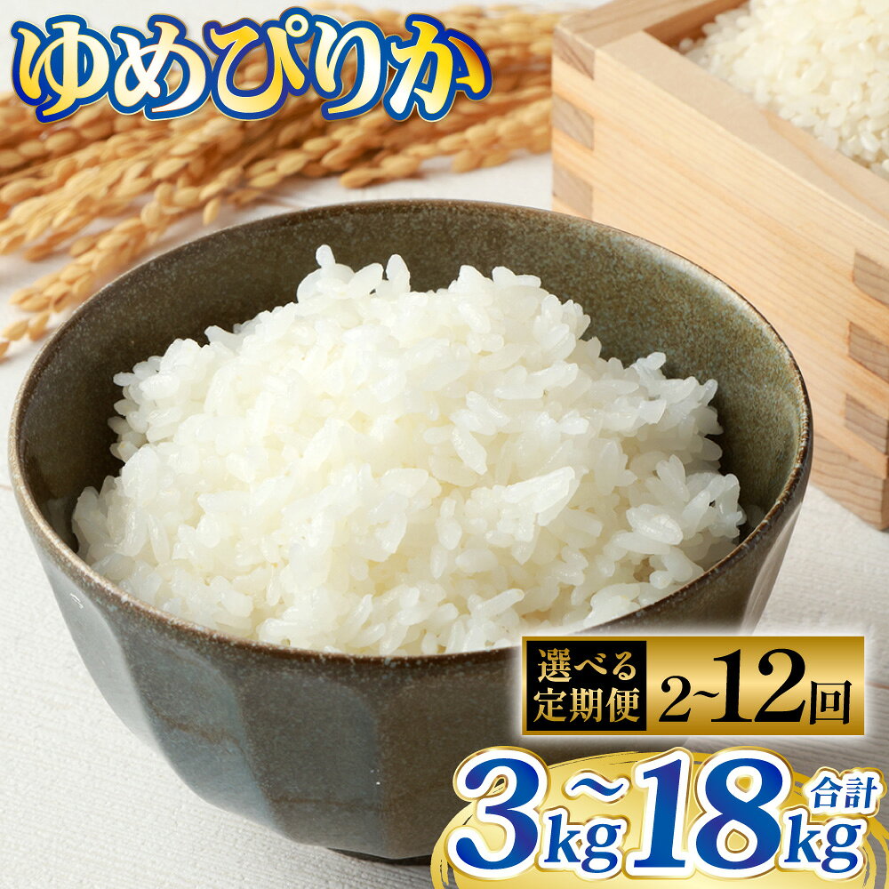 【ふるさと納税】＜選べる定期便＞ゆめぴりか 1回あたり2合×5パック 1ヶ月毎 2回～12回 ｜ 令和7年度産 最上品質米 ご飯 ごはん 米 お米 おこめ ライス こめ コメ おにぎり リゾット パエリア お弁当 小分けサイズ 真空 長期保存 家庭用 自宅用 産地直送 送料無料