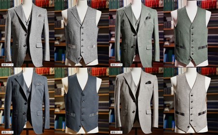 ｢小倉織｣ オーダーベスト 背裏ポリエステル100％ 仕立て券 オーダーメイド  ベスト 木綿布