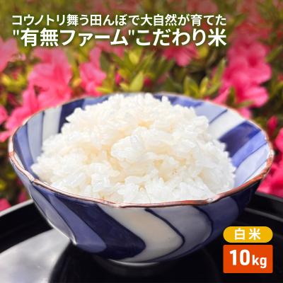 ふるさと納税 加西市 コウノトリ舞う田んぼで大自然が育てた有無ファームこだわり米 白米 10kg[No5698-2787]