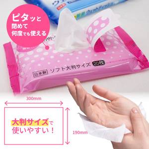 おでかけ用ウェットティッシュ 20枚入り（1ケース25個入）/  ウェットティッシュ