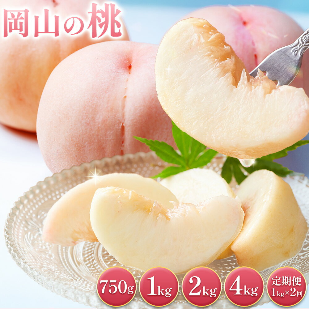 【ふるさと納税】桃 岡山の桃 選べる 約750g 約1kg 約2kg 約4kg 定期便《内容量によりお届け時期が異なります》岡山県 笠岡市 白桃 岡山 はくとう スイーツ フルーツ 果物 デザート 旬 モモ もも 送料無料 果物 清水白桃 白鳳 白麗 クール便