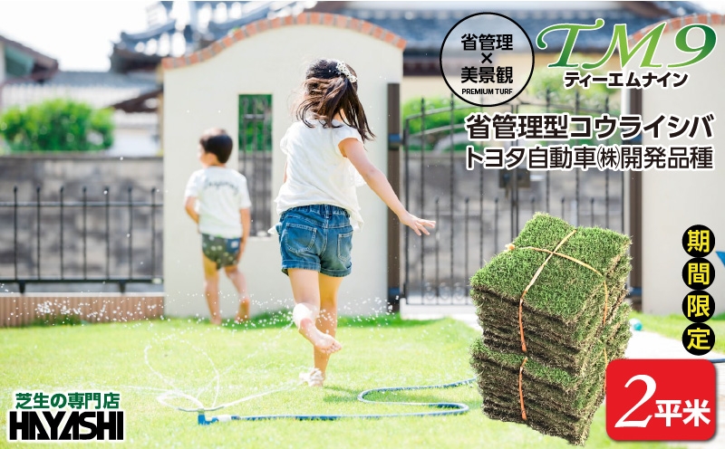 
                  TM9（ティーエムナイン）省管理型コウライシバ トヨタ自動車(株)開発品種 2平米　KN080-007-02
                