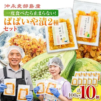 ふるさと納税 和泊町 2種10個セット!一度食べたら止まらない!沖永良部島産のぱぱいや漬