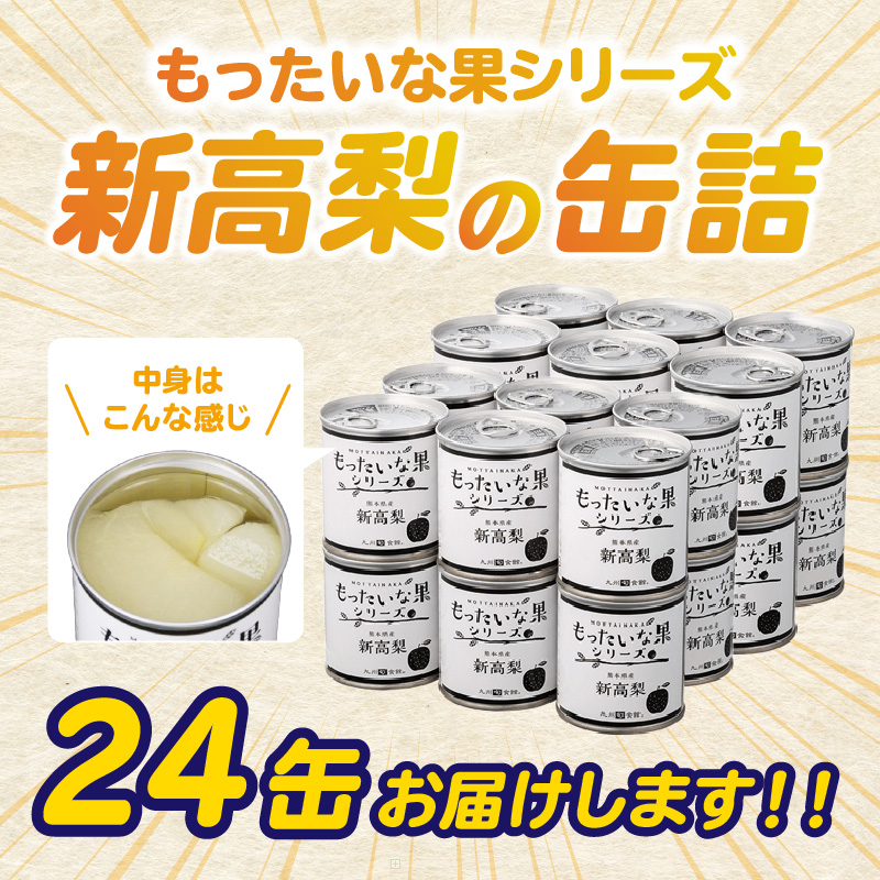 【訳あり】 もったいな果シリーズ 新高梨 缶詰 5号缶×24缶 セット 国産 梨