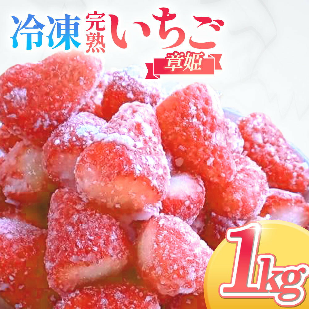【ふるさと納税】 冷凍完熟手摘みいちご（章姫）不揃い 1kg 砂糖入り 農園直送 イチゴ 苺 冷凍いちご 果物 スイーツ デザート フルーツ アイス ジャム シャーベット ベリー 氷菓 甘い 果実 あまい 三重県 多気町 FR-13