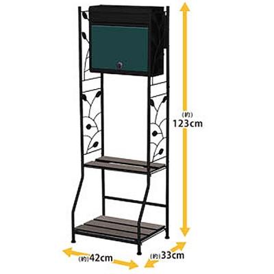 ふるさと納税 三条市 人工木ポストスタンドセット　マットブラックグリーン【039P005】 |  | 01
