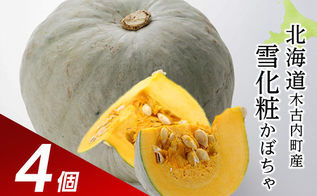 【秋山農園】かぼちゃ　雪化粧4個入り 南瓜 ほくほく 野菜 旬 秋野菜 北海道ふるさと納税