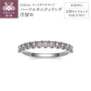 【ふるさと納税】 リング 指輪 ダイヤモンド ジュエリー レディース アクセサリー ピンク 0.3ct 0.3カラット 18金 K18 WG ホワイトゴールド ハーフエタニティ 爪留め ギフト プレゼント ケース付 バッグ付 鑑別書付 保証書付 k137-021