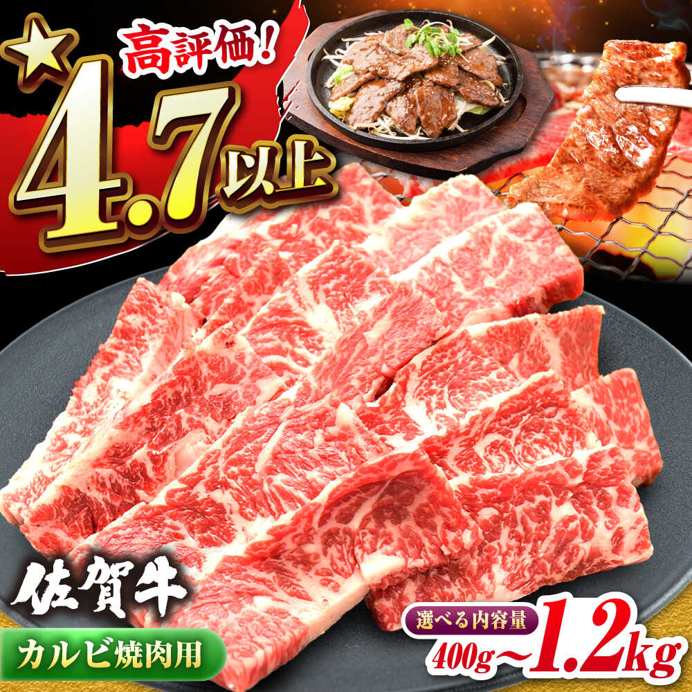 【国内トップクラスの黒毛和牛】A4 A5 佐賀牛 焼肉用 カルビ 600g 約3～4人前 吉野ヶ里町/ミートフーズ華松