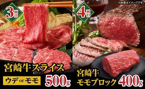 宮崎牛赤身定期便 全4回