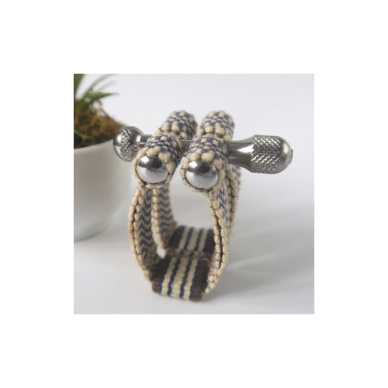 リガチャ【SANADA】 クラリネット用 ［195S13］ リガチャ SANADA 選べる デザイン 市松 茶 ピンク 緑 緑茶 マウスピース チタンリング クラリネット 音質向上 音質改善 耐久性 着せ替え可能 洗濯可能 洗える 紐 ボルトナット 楽器アクセサリー 楽器パーツ 愛知県 小牧市 送料無料