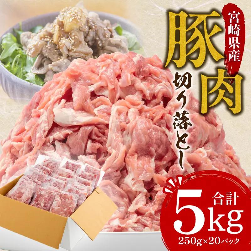 豚肉 宮崎県産 切り落とし 5kg 豚肉[250g×20P]