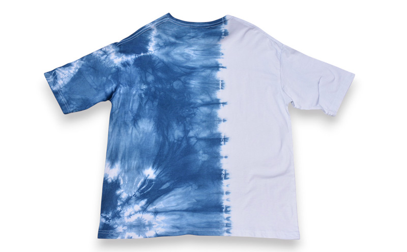 藍染めタイダイワイドTシャツ J  ASCENSION  黒部の名水染め　S