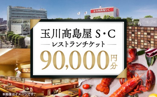 世田谷区ふるさと納税限定お礼品　二子玉川から望む世田谷区の街とグルメを楽しむ　玉川高島屋Ｓ・Ｃレストランチケット（90,000円分）【高島屋選定品】 チケット 食事券 お食事券 レストラン デパート 
