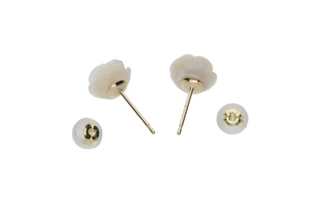 K18　白蝶貝　バラシェルピアス　K18EP0513W