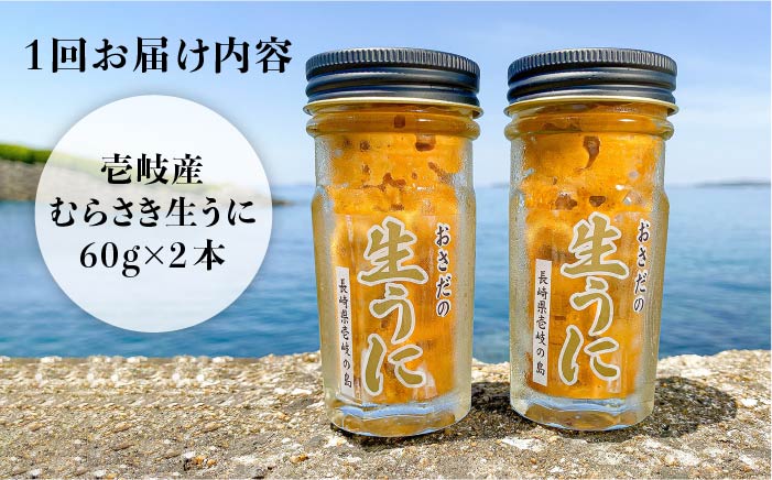 【全3回定期便】壱岐島産 老舗の厳選 おさだの生うに 2本セット [JAO018]