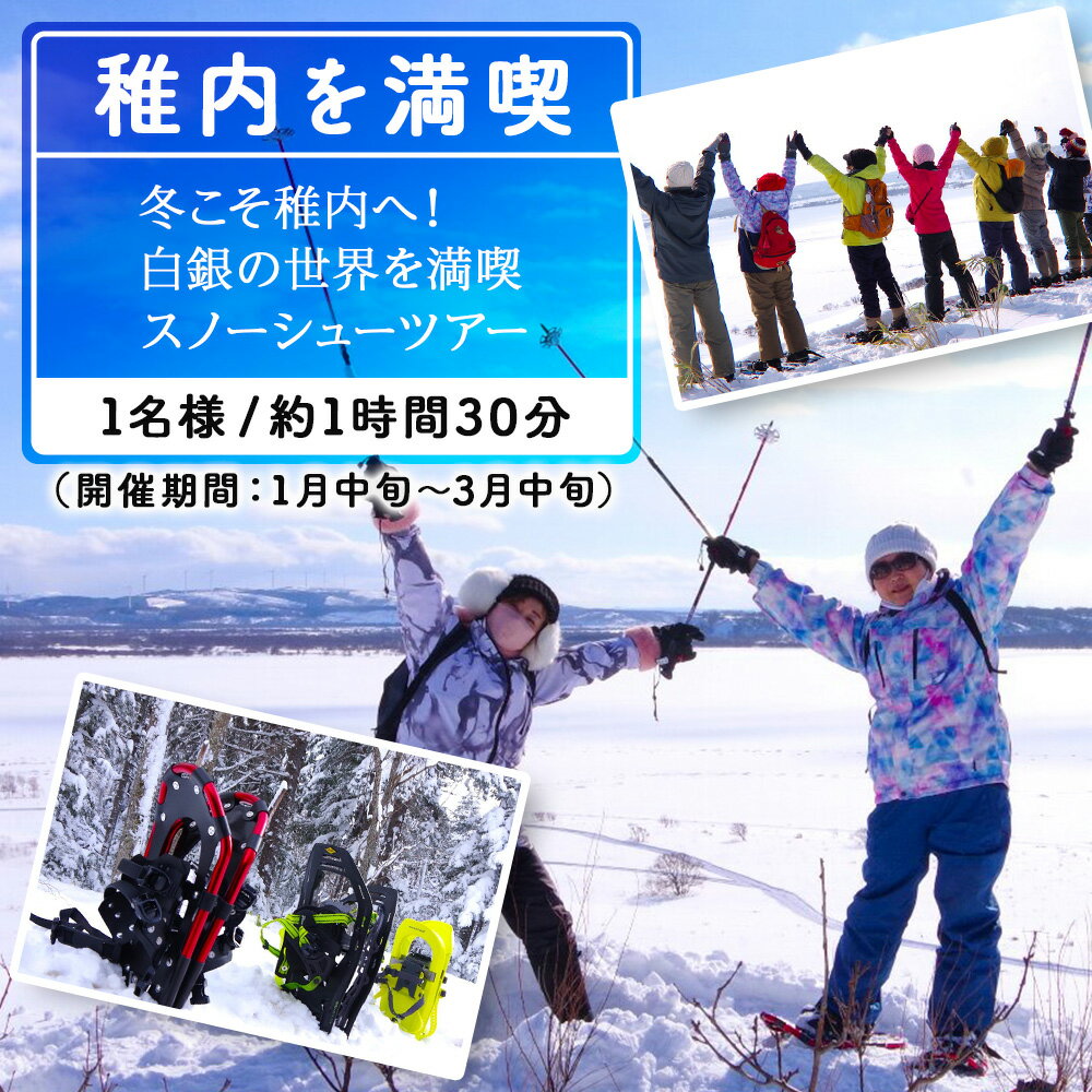 【ふるさと納税】冬こそ稚内へ！白銀の世界を満喫♪スノーシューツアー1名様体験 ツアー アクティビティ 旅行 チケット 北海道ふるさと納税 稚内 ふるさと納税 北海道