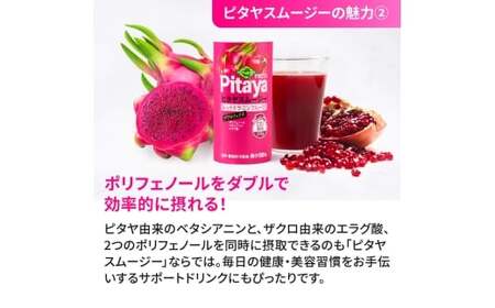 [定期便／3ヶ月] ピタヤスムージー 195g×計45本 (15本×3回)【甘味料・香料・着色料未使用】｜ピタヤ ドラゴンフルーツ ザクロ ジュース フルーツ 果物 くだもの 濃厚 ポリフェノール ベ