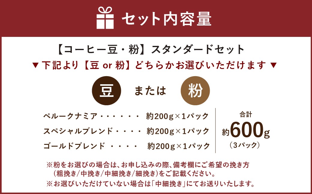 【西荻窪】【選べるコーヒー豆・粉】 スタンダードセット3種×約200g