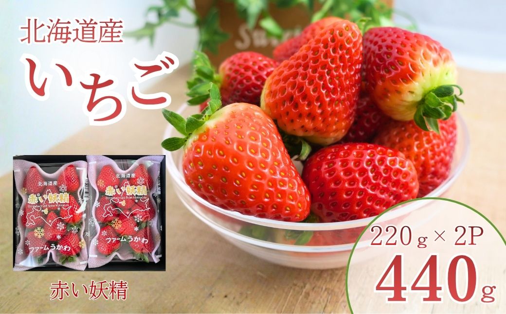 もぎたて！ファームうかわのいちご「赤い妖精」2パック