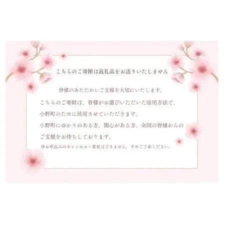 【返礼品なし】福島県小野町応援寄附 1,000円