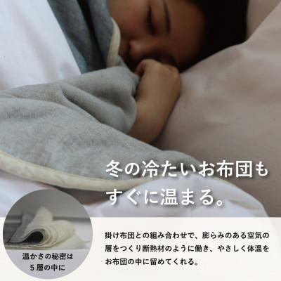 ふるさと納税 蒲郡市 冬のガーゼケット 三河木綿 ハーフサイズ _デニム【G0301】 |  | 01