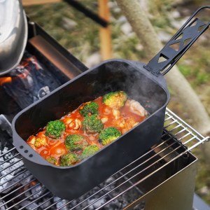 [ベルモント] ディッシュパン Deep（ハンドル、収納ケース付） 蒸し料理 揚げ物にも フライパン キャンプ用品 アウトドア用品【017S015】