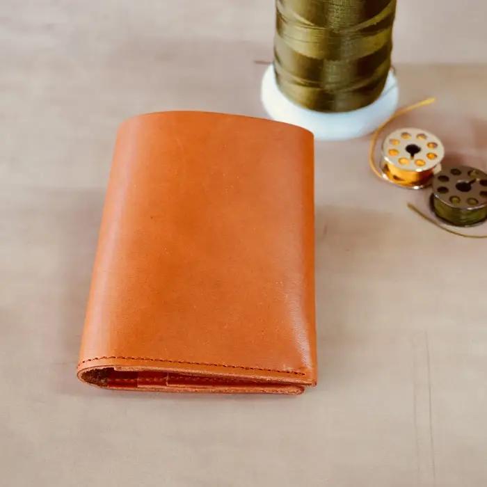 ミニ財布 札入れ 栃木レザー 牛革 日本製 レザー 天然皮革 レディース メンズ シンプル:レンガ
