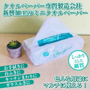 ペーパータオル ニューサンライフミニ エコノミーサイズ 200枚×40パック 厚み十分 ハンドタオル 再生紙100％ SDGs 生活用品 消耗品 新興加工 静岡県 富士市 日用品 [sf002-179