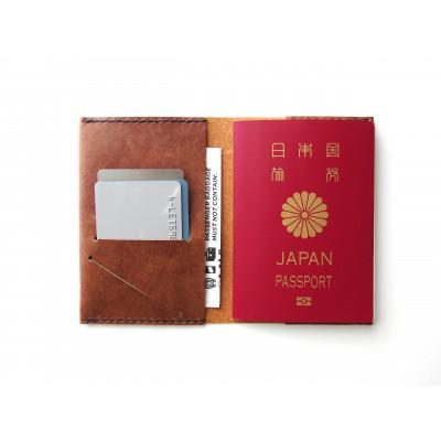 ふるさと納税 高槻市 【KAKURA】パスポートカバー　アンティークブラウン