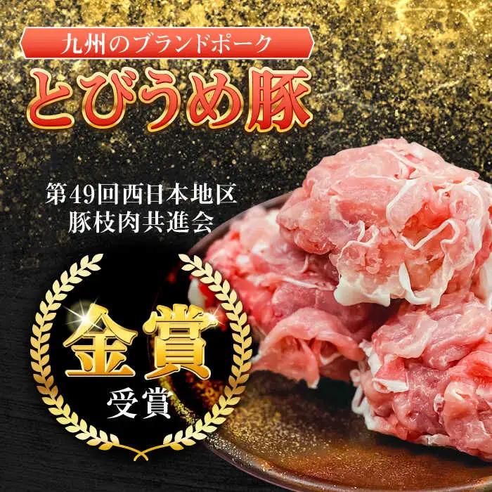 大分県日田産 とびうめ豚 切り落とし 1.2kg / 豚肉 切り落とし 大分 冷凍  [ARCM004]
