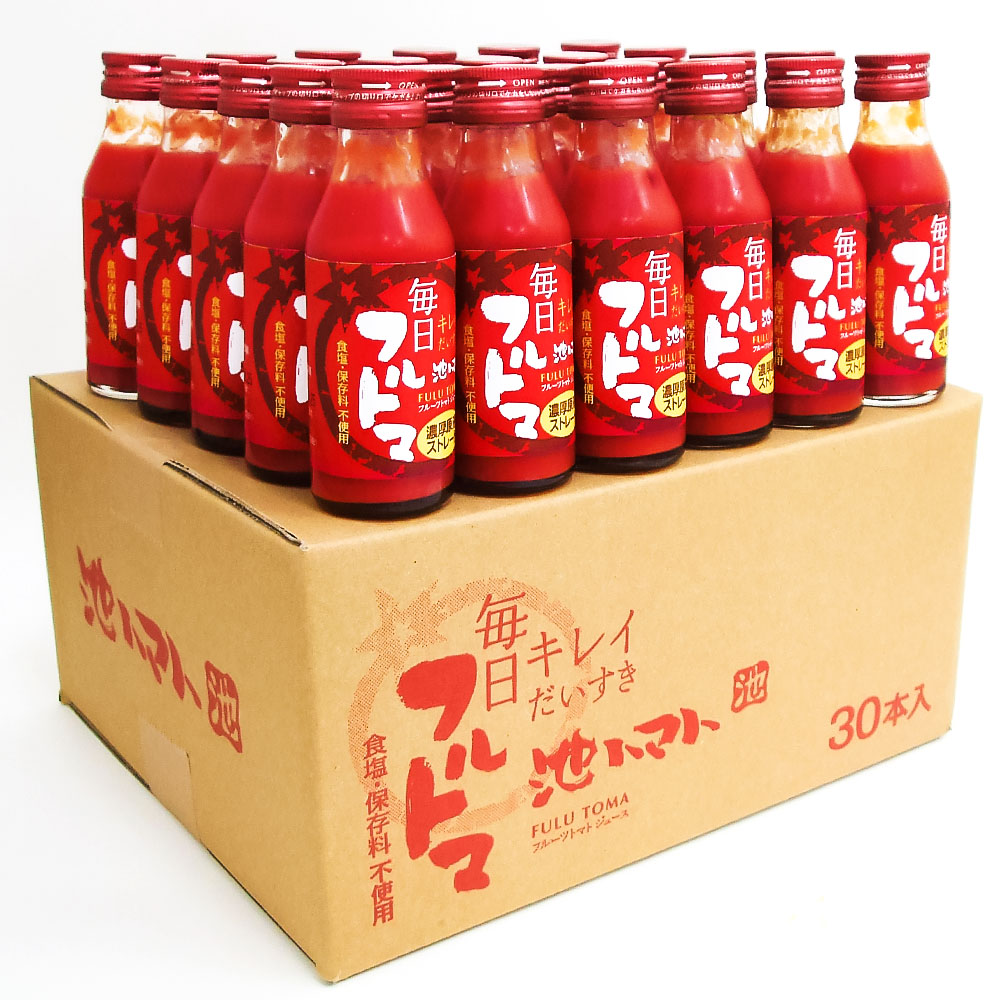 【池トマト】毎日フルトマ レッド 100ml×30本 箱入り  糖度8