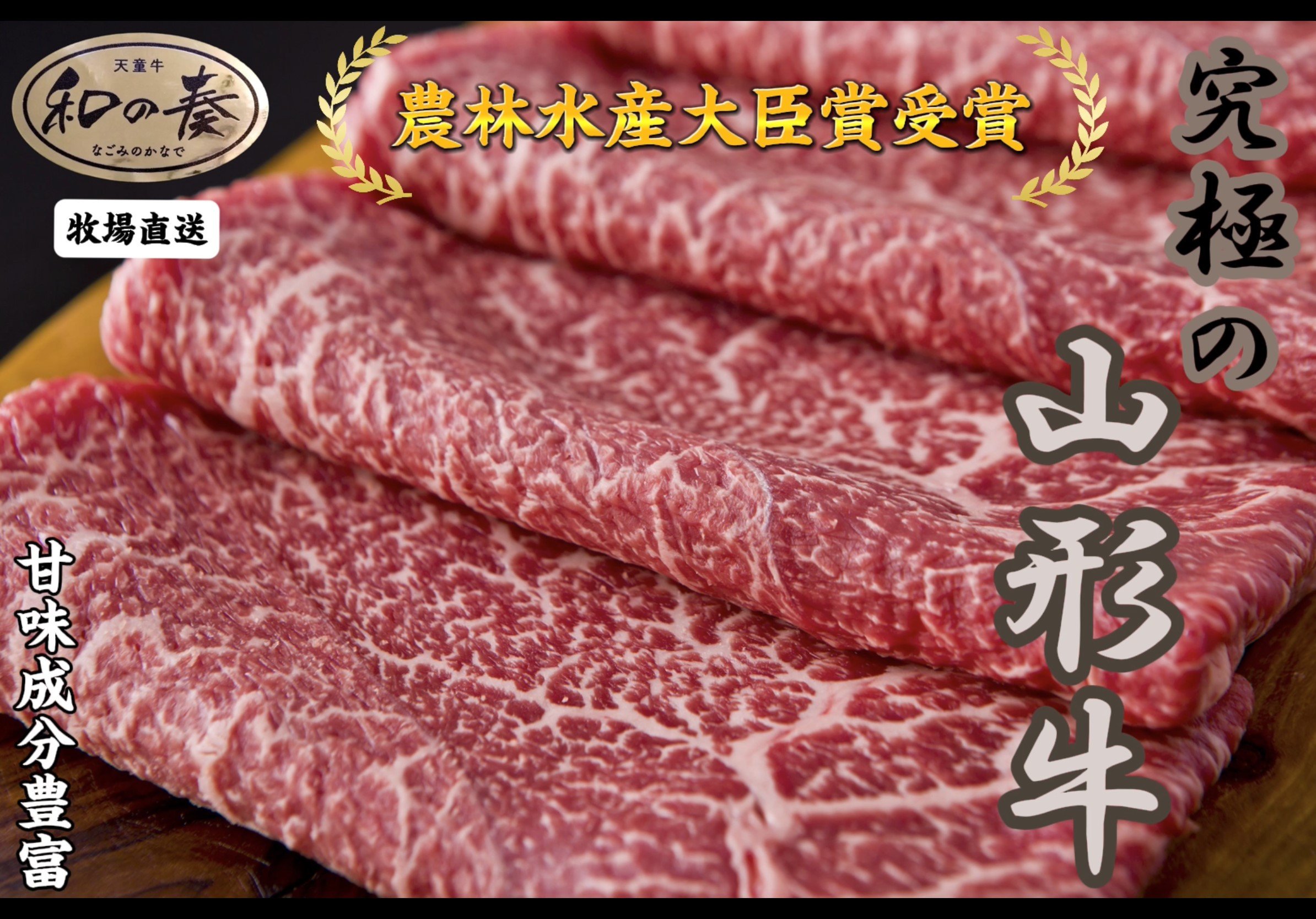 
            07-27-015 農林水産大臣賞受賞　特選天童牛"和の奏"もも(すき焼き用)600g
          