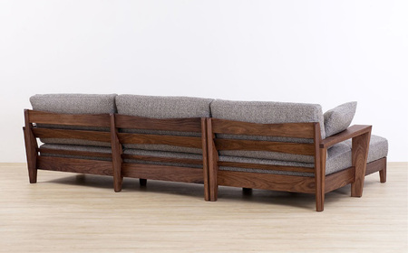 No.1122-05 （ウォールナット）AUTHENTICITY SOFA E COUCH RD（レッド）