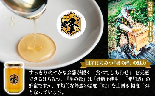国産純粋はちみつ 男の蜂 (540g 90g×6個) 非加熱 百花はちみつ スッキリとした味わい 自然な甘さ 砂糖不使用 腸活 酵素