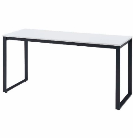 MTKTミーティングテーブル 幅160（3.天板ホワイト×脚部ブラック） ミーティング 打ち合わせ 作業机 家具 テーブル 愛西市 / タック株式会社 [AEAH014-3]