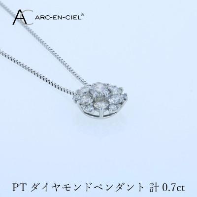 ふるさと納税 泉佐野市 アルカンシェル プラチナダイヤペンダント 計0.7ct【鑑別書付き】 J061 |  | 01