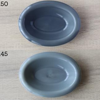 有田焼 with glaze Oval Bowl Mサイズ グレー2色セット オーバル お皿 サラダ皿 スープ皿 ボウル 楕円 食器 灰色 山忠 A30-444_イメージ3