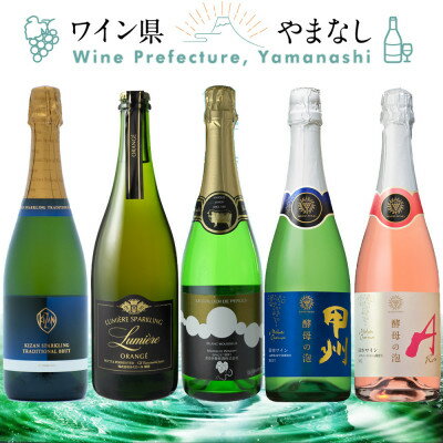 【ふるさと納税】上質な泡を山梨から スパークリングワイン 5本セット【配送不可地域：離島】【1607487】