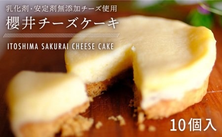 無添加 チーズ の 櫻井 チーズケーキ【 10個 入り 】糸島手造り工房 爽風 [ATA004]