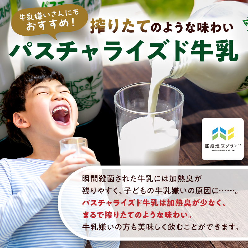 パスチャライズド牛乳「那須塩原」200ml×6本セット ns026-002