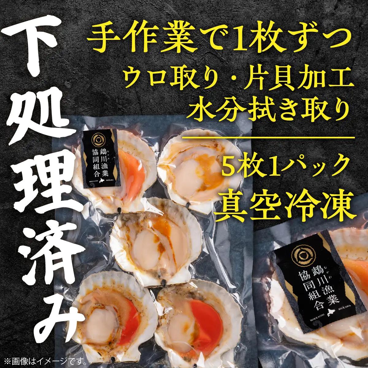 鵡川漁協発！天然片貝冷凍ホタテ貝（約1kg） MKWV005