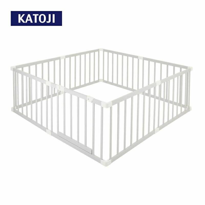 【ふるさと納税】カトージ 木製ベビーサークル 扉付（グレー） ｜ カトージ KATOJI ブランド 子育て ベビー用品 赤ちゃん キッズ 子ども 子供 サークル ベビーサークル ベビー かわいい 木製 家具 天然木 グレー かんたん 工具不要 扉