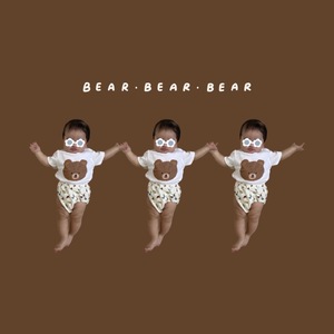 [tulip bear (チューリップベア)] おおきなくまのベビーTシャツ 80サイズ★イラスト：hanaさん [0809]