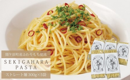 パスタ 関ケ原パスタ ふわりもち使用 ストレート麺 関ケ原町産 パスタ【1500g(300g×5袋)】