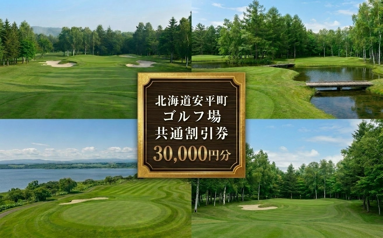 【ふるさと納税】安平町ゴルフ場共通割引券　30000円分（3000円×10枚）