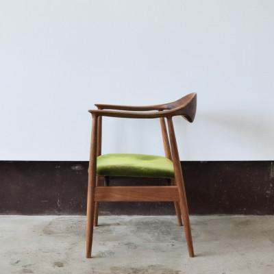 ふるさと納税 小野市 アームチェア　ウォールナット　モケットグリーン |  | 02