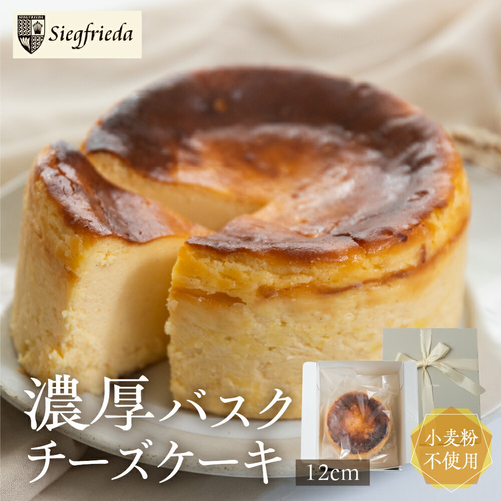 【ふるさと納税】バスクチーズケーキ（12cm×12cm）ホール 洋菓子 お菓子 ジークフリーダ スイーツ ケーキ 焼菓子 チーズケーキ バスク ギフト 贈答 ジークフリーダ 下呂市 下呂温泉 17000円 濃厚 しっとり 人気 母の日 プレゼント 贈り物